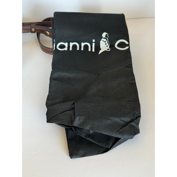 Gianni Conti Genuine Italian Leather Bag Doctor's Metal Frame Floral Design - Picture 2 of 14